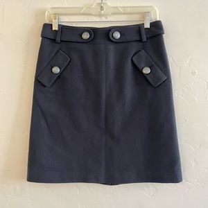 Club Monaco Black Wool Blend Pencil Skirt Size 2